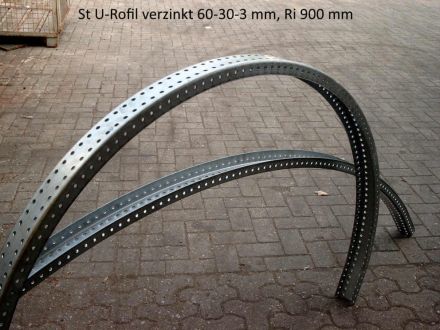 Rohrbiegerei CNC-Dornbiegen St-U-Profil verzinkt & gelocht 60-30-3 mm