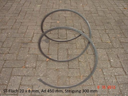 Rohrbiegerei CNC-Dornbiegen St-Spirale Flach 20-8 mm