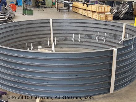 Rohrbiegerei CNC-Dornbiegen UNP 100-50-6 mm