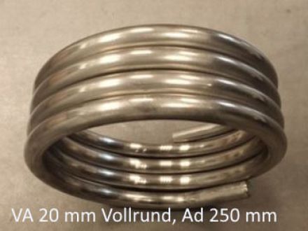 Rohrbiegerei CNC-Dornbiegen Spirale aus 20 mm Vollrund