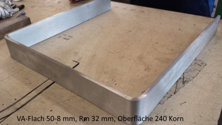 Rohrbiegerei CNC-Dornbiegen VA-Flach 50 x 8 mm