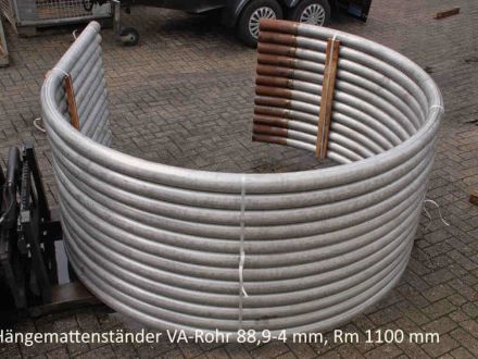 Rohrbiegerei CNC-Dornbiegen Hängemattenständer VA-Rohr 88,9 x 4 mm
