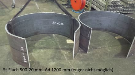 Rohrbiegerei CNC-Dornbiegen Flach 500 x 20 mm