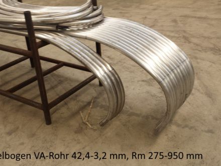 Rohrbiegerei CNC-Dornbiegen  Doppelbogen aus VA-Rohr 42,4 x 3,2