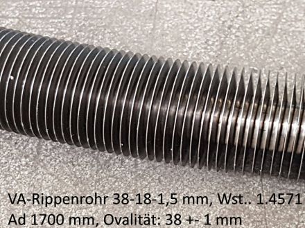 Rohrbiegerei CNC-Dornbiegen Rippenrohr 38-18-1,5 mm