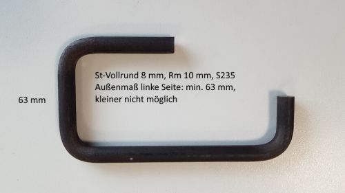 Rohrbiegerei CNC-Dornbiegen St Vollrund 8 mm, Rm 10 mm