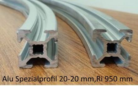 Rohrbiegerei CNC-Dornbiegen Alu Spezialprofil 20 x20 mm